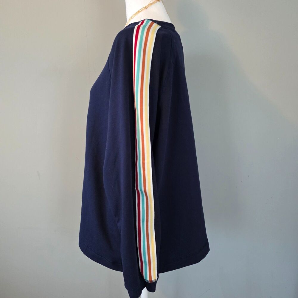 Joyspun Lounge Pajama Set. Navy. Striped. Size L. Casual Comfy Cozy Cute - Picture 6 of 8